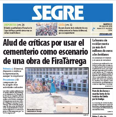 SEGRE Tàrrega, 31 de julio de 2018